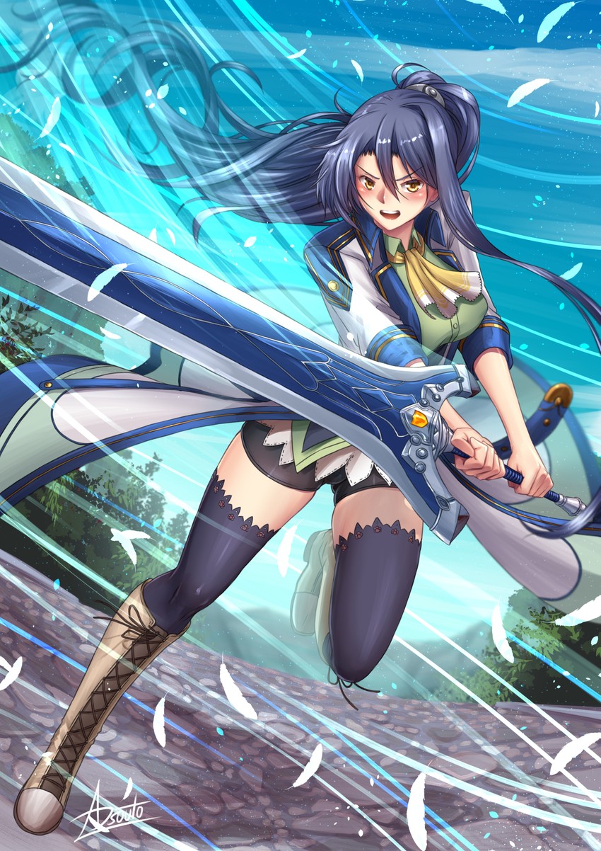 laura s. arseid (eiyuu densetsu and 2 more) drawn by adsouto
