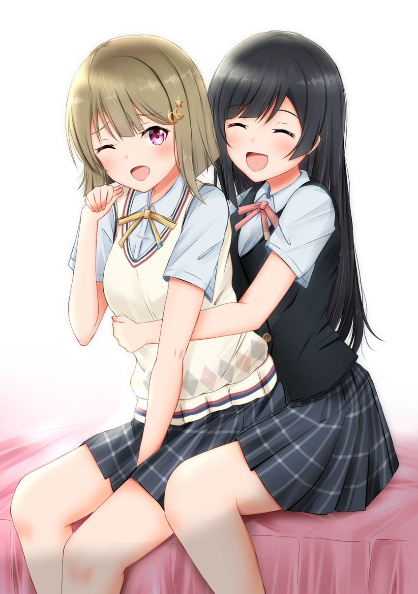 yuki setsuna and nakasu kasumi (love live! and 1 more) drawn by kamesys