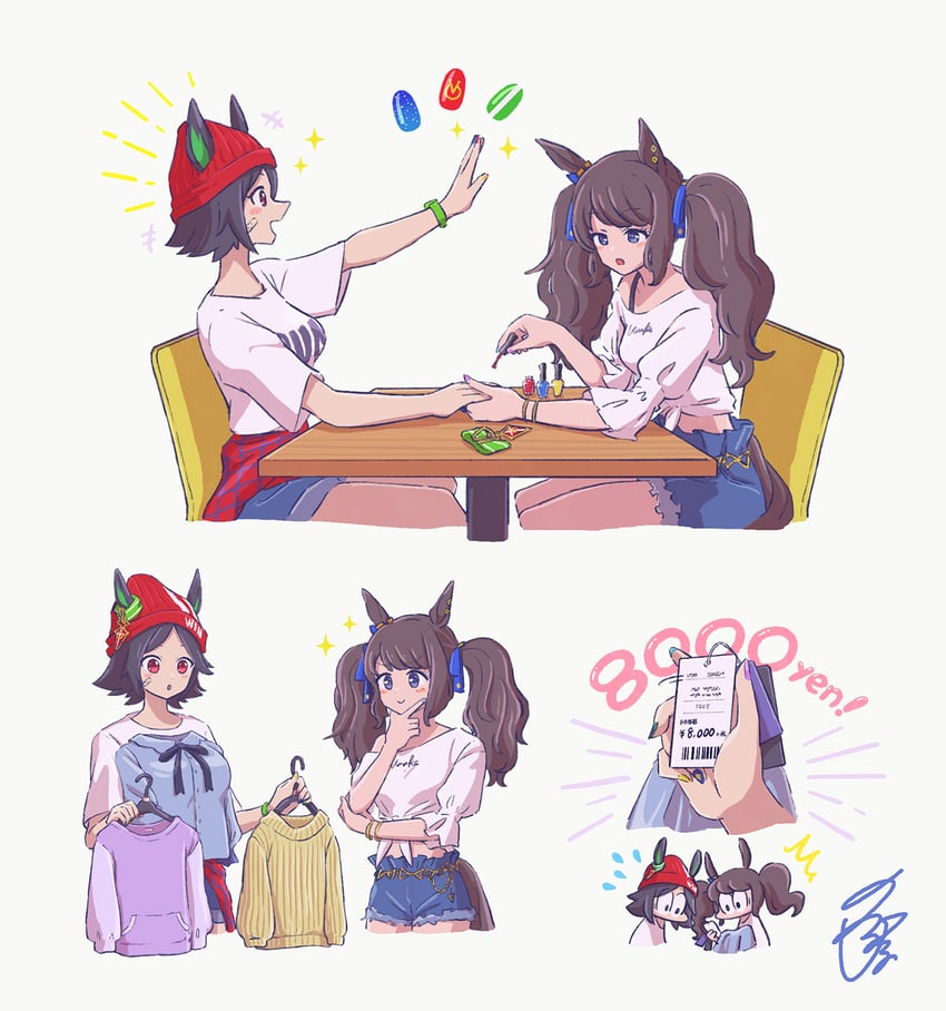 winning ticket and tosen jordan (umamusume) drawn by unajiru
