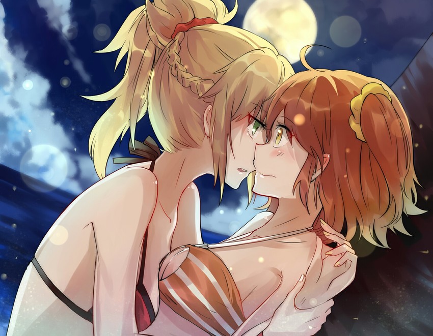 fujimaru ritsuka and mordred (fate and 2 more) drawn by aili_(aliceandoz)