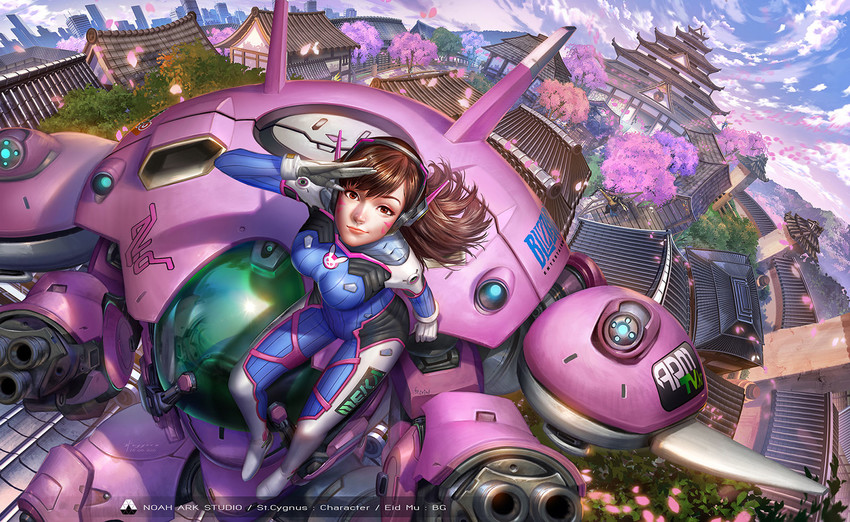 d.va, mercy, tracer, widowmaker, pharah, and 7 more (overwatch and 2 more) drawn by st._cygnus