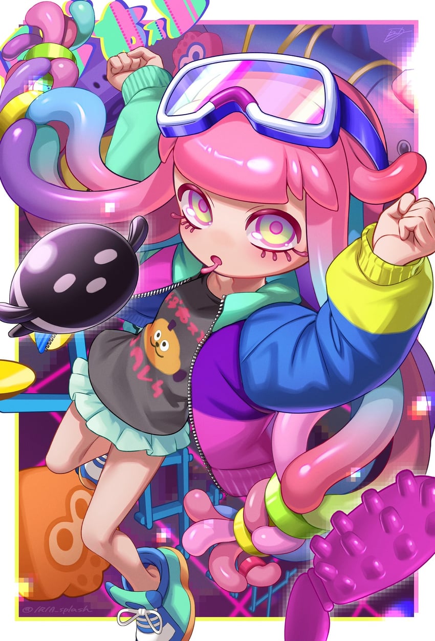 harmony and harmony's clownfish (splatoon and 1 more) drawn by iria_(yumeirokingyo)