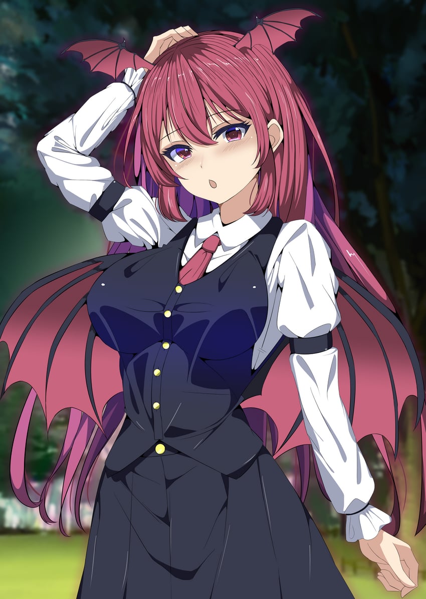 koakuma (touhou) drawn by kitaura_kasumi