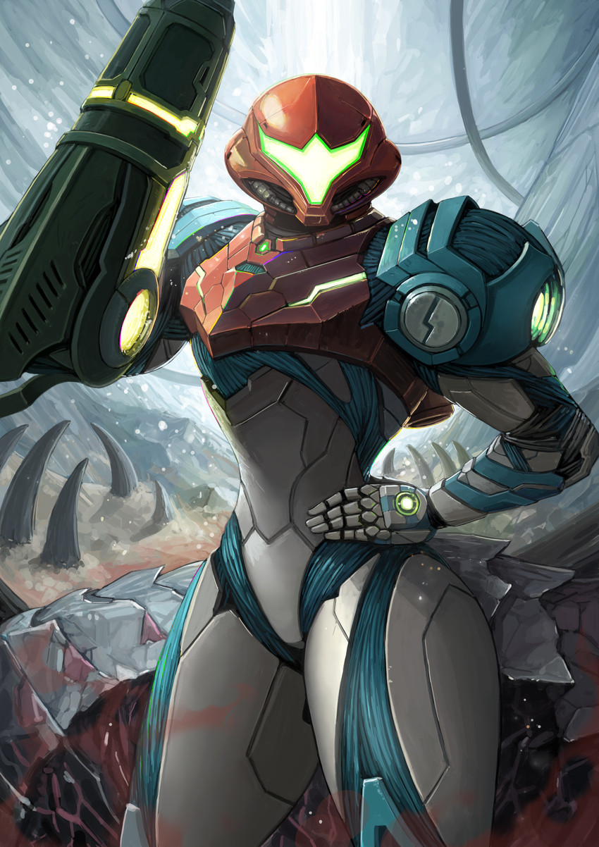 samus aran (metroid and 1 more) drawn by eguchi_tumoru