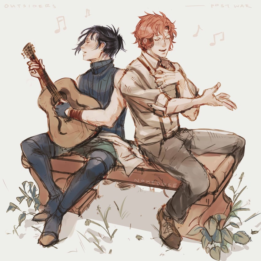 sylvain jose gautier and felix hugo fraldarius (fire emblem and 1 more) drawn by nokedoke
