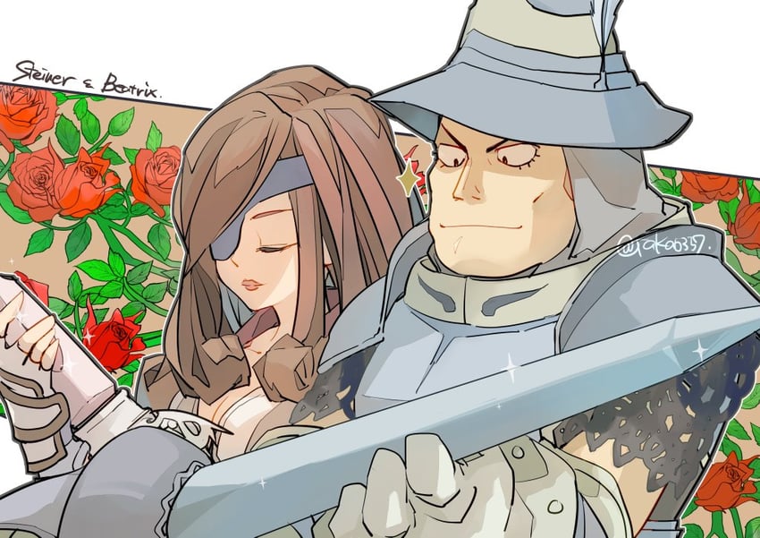 beatrix and adelbert steiner (final fantasy and 1 more) drawn by takase_toho