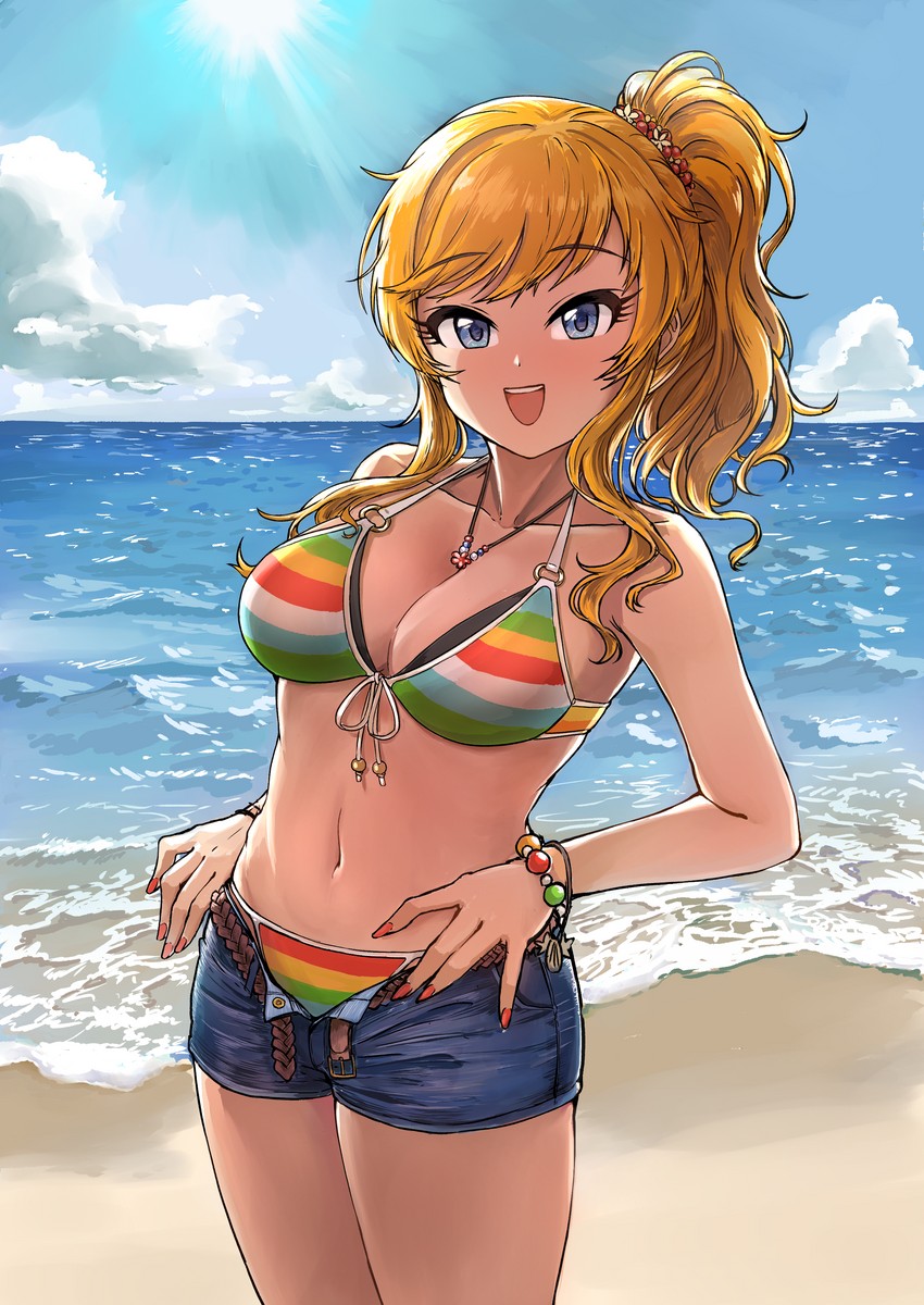 ohtsuki yui (idolmaster and 1 more) drawn by ushimochi
