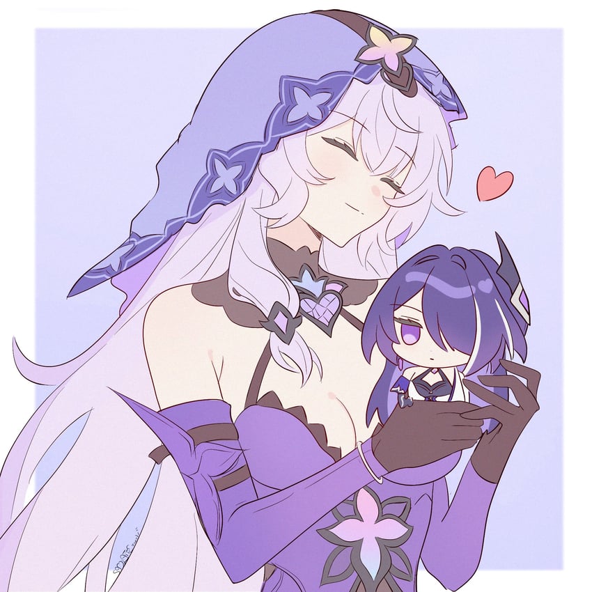 acheron and black swan (honkai and 1 more) drawn by samlatte