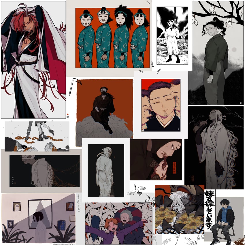 edelgard von hresvelg, dimitri alexandre blaiddyd, ashiya douman, claude von riegan, gilles de rais, and 5 more (fate and 7 more) drawn by mogero_(gerogero_ieki)