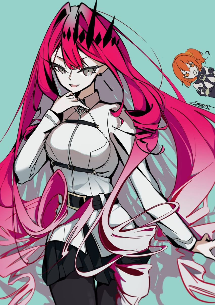 fujimaru ritsuka and baobhan sith (fate and 1 more) drawn by icrepki