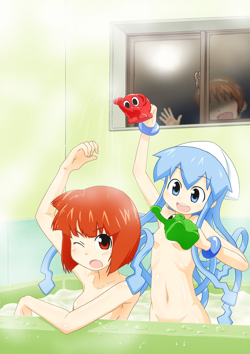 ikamusume, aizawa eiko, and nagatsuki sanae (shinryaku! ikamusume) drawn by sat-c