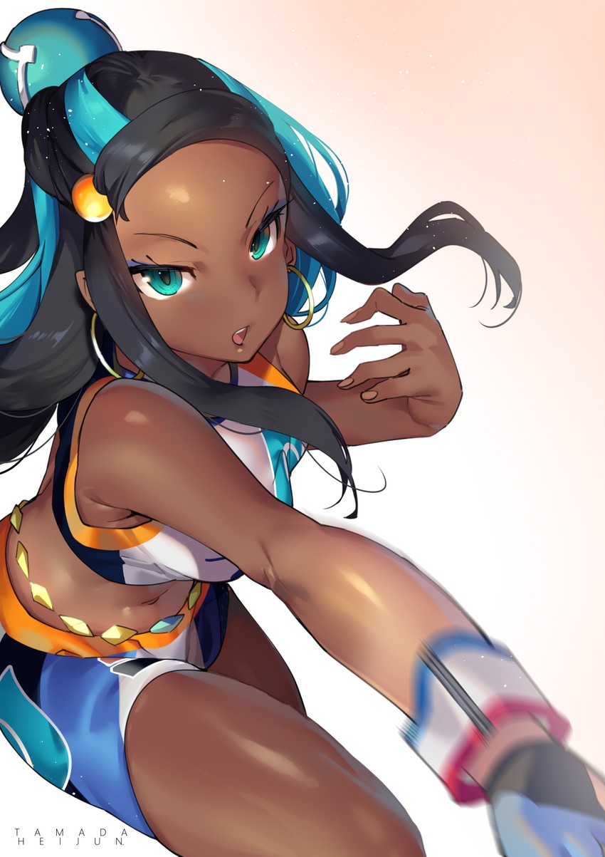 nessa (pokemon and 1 more) drawn by tamada_heijun