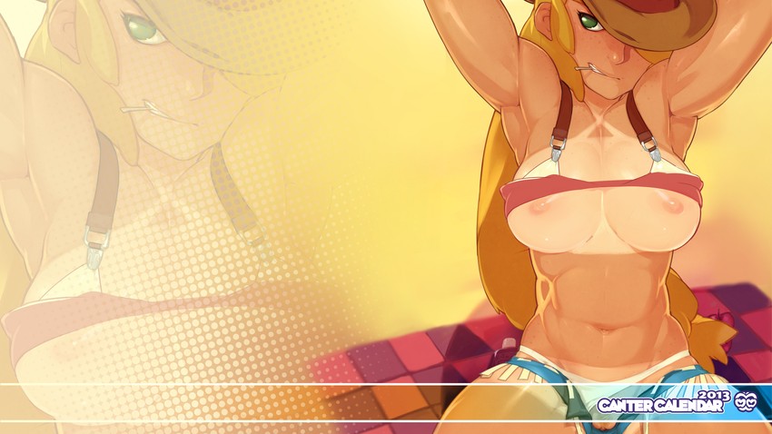 applejack (my little pony and 1 more) drawn by doxy