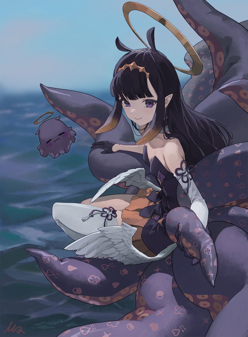 ninomae ina'nis and takodachi (hololive and 1 more) drawn by m.q_(mqkyrie)