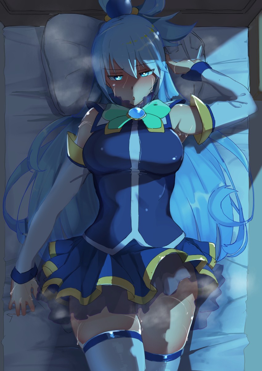aqua (kono subarashii sekai ni shukufuku wo!) drawn by shirabe_shiki