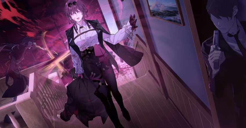 kafka (honkai and 1 more) drawn by zassyoku_dd