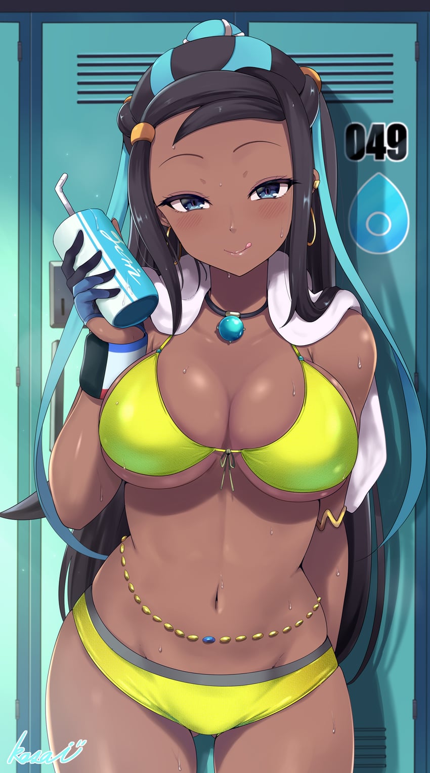 nessa (pokemon and 1 more) drawn by kasai_shin