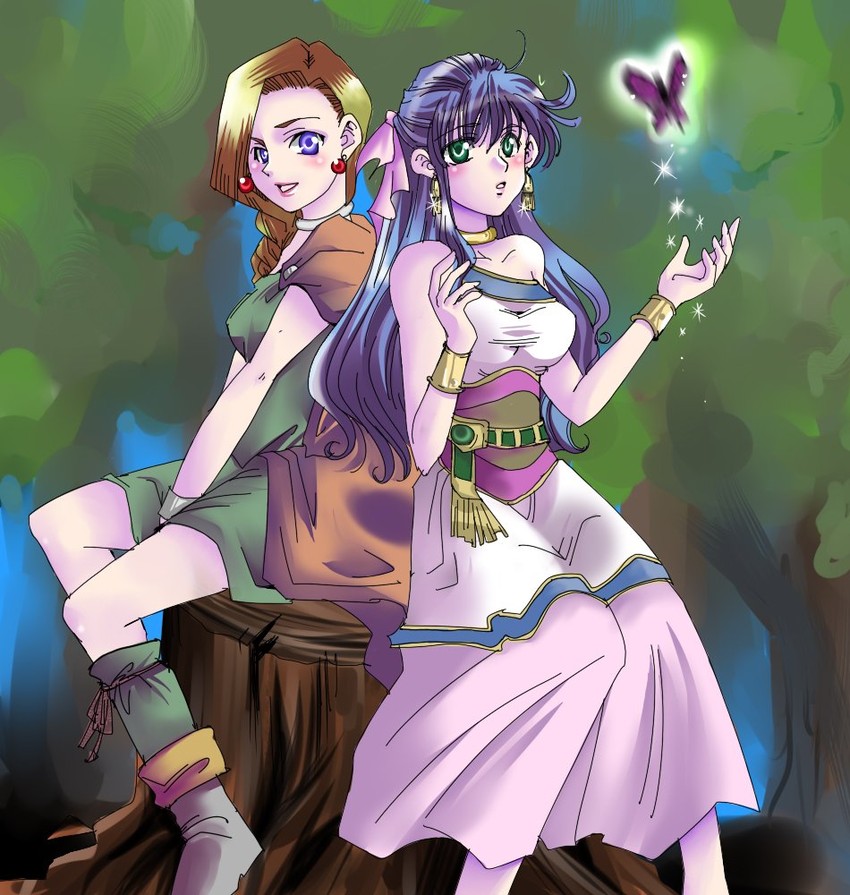 bianca and flora (dragon quest and 1 more) drawn by chococo