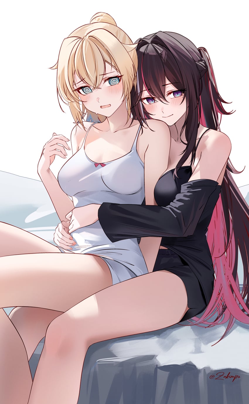 kazama iroha and azki (hololive) drawn by zakimpo