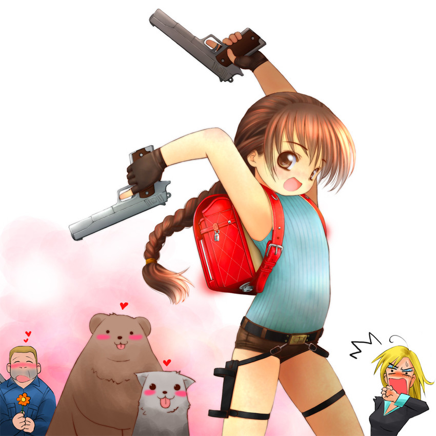 lara croft and jacqueline natla (tomb raider) drawn by kusunoki_masashige