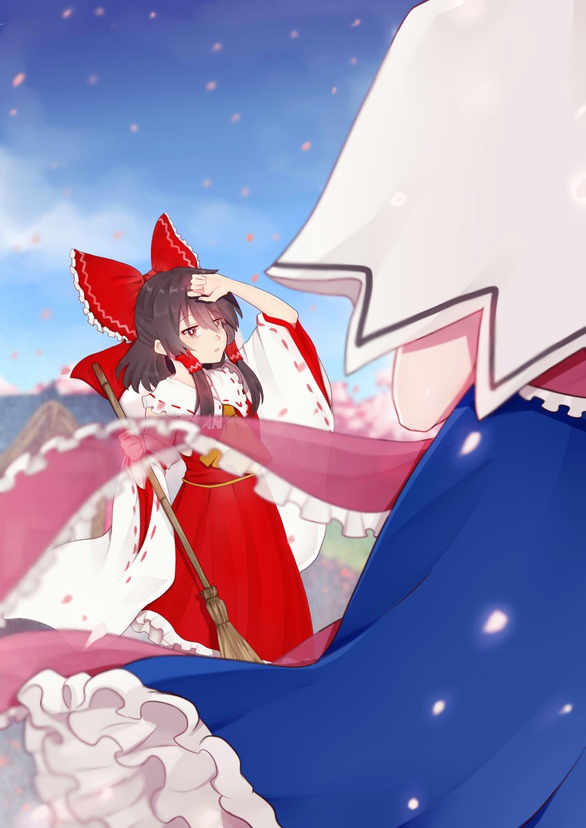 hakurei reimu and alice margatroid (touhou) drawn by uchisaki_himari