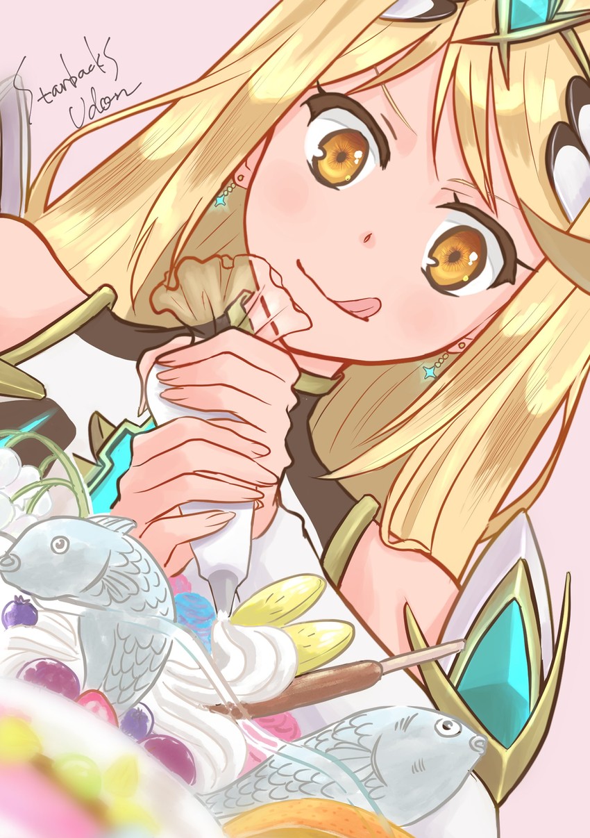 mythra (xenoblade chronicles and 1 more) drawn by starbacks_udon