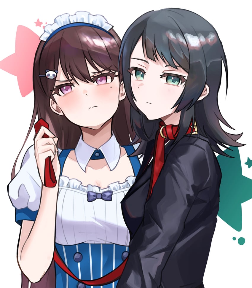 shiina taki and yahata umiri (bang dream! and 1 more) drawn by pangch0