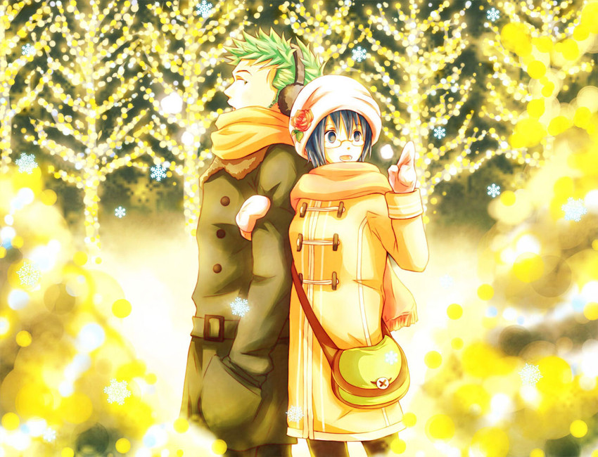 roronoa zoro and tashigi (one piece) drawn by kigisu