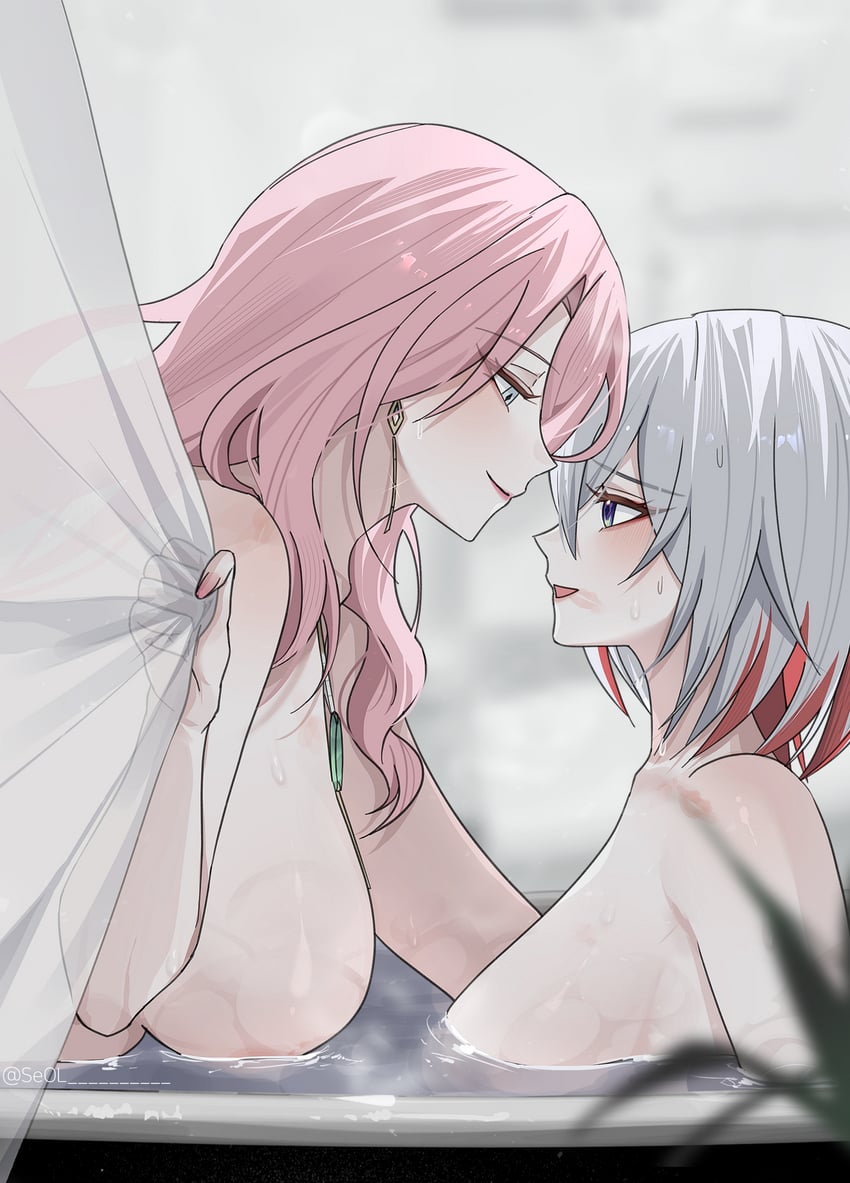 topaz and jade (honkai and 1 more) drawn by seol_(baconontheclock)