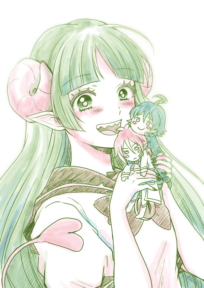 suzuki iruma, valac clara, and asmodeus alice (mairimashita! iruma-kun) drawn by hachicoro93