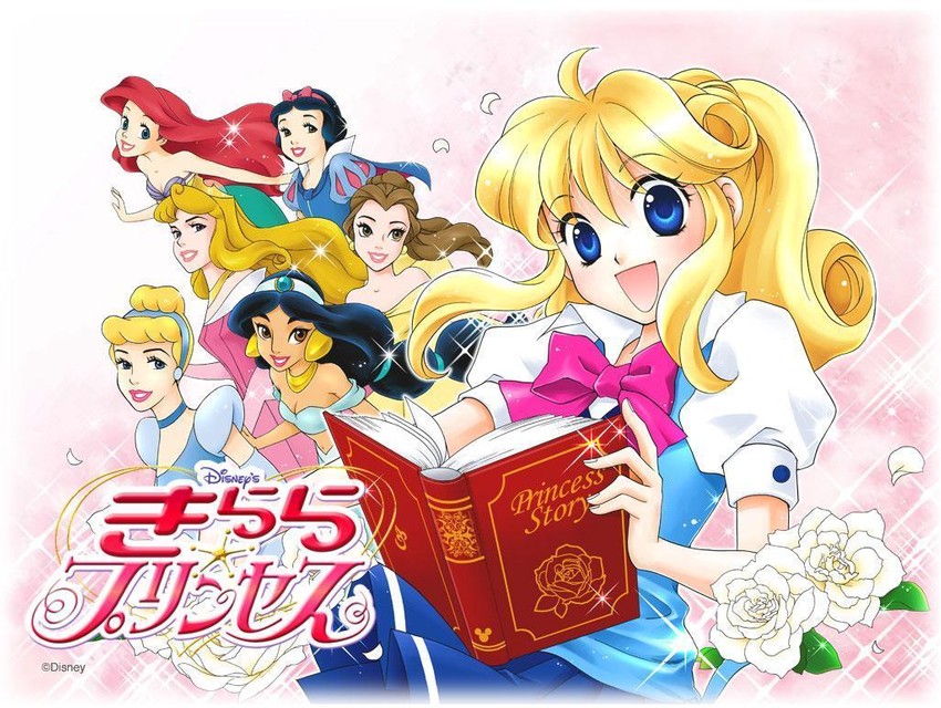 ariel, snow white, jasmine, belle, aurora, and 2 more (disney and 7 more) drawn by kodaka_nao