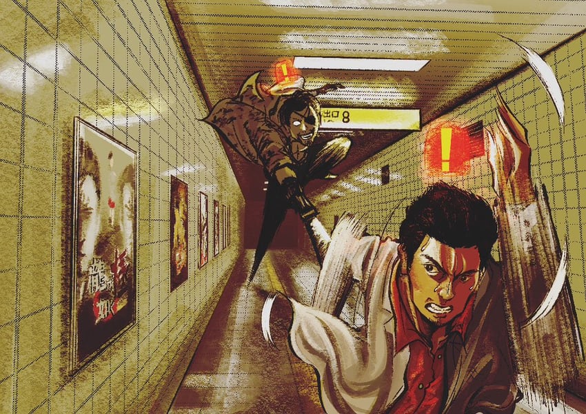kiryu kazuma and majima goro (ryuu ga gotoku and 1 more) drawn by muunimaan