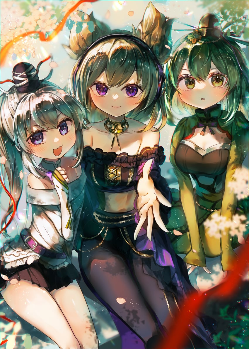 toyosatomimi no miko, mononobe no futo, and soga no tojiko (touhou) drawn by itsumizu