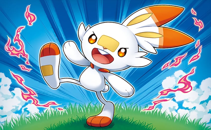 scorbunny (pokemon and 1 more) drawn by kirisaki_(gin16k)