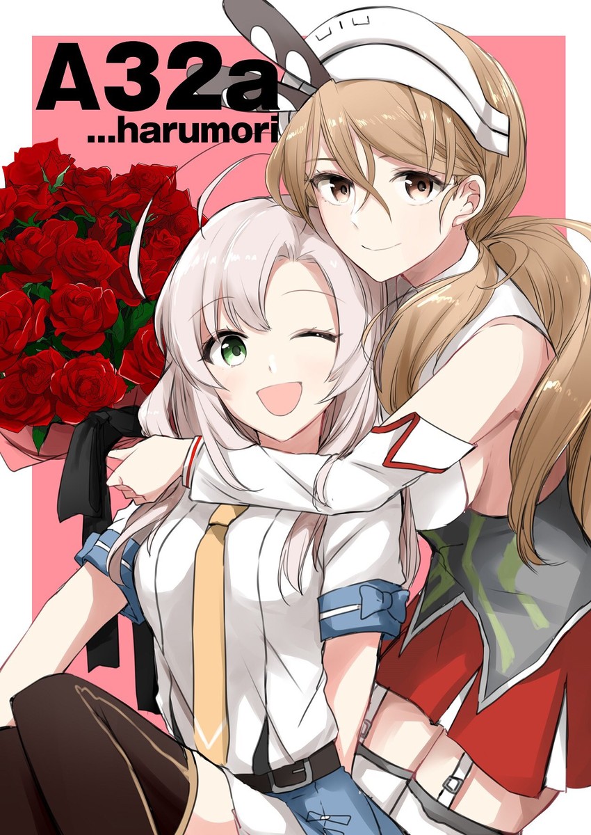 kinugasa and littorio (kantai collection) drawn by morinaga_miki