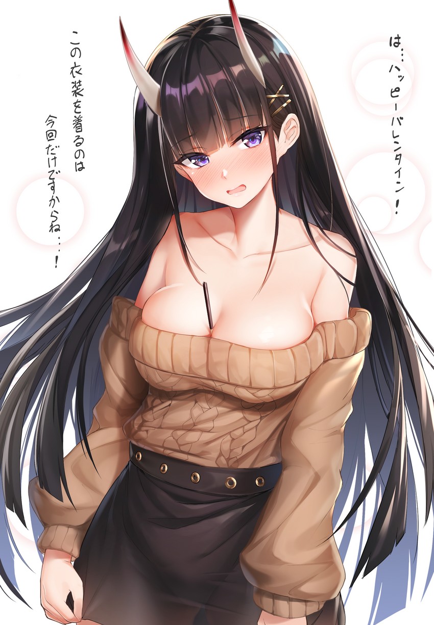 belfast and noshiro (azur lane) drawn by ajifurai