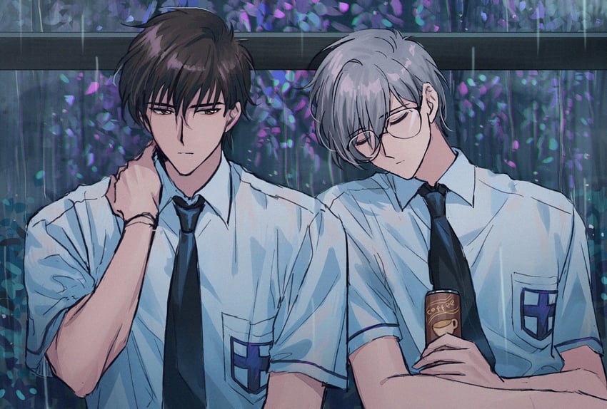 kinomoto touya and tsukishiro yukito (cardcaptor sakura) drawn by lalatia-meai