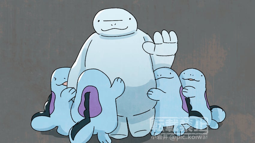 quagsire and baymax (pokemon and 1 more) drawn by pic_koiwai