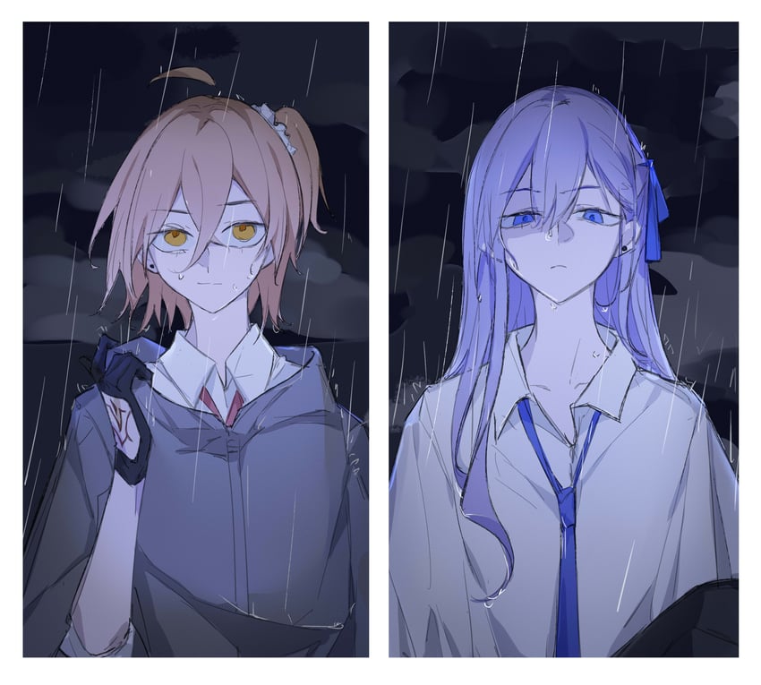 fujimaru ritsuka and meltryllis (fate and 1 more) drawn by meltnight