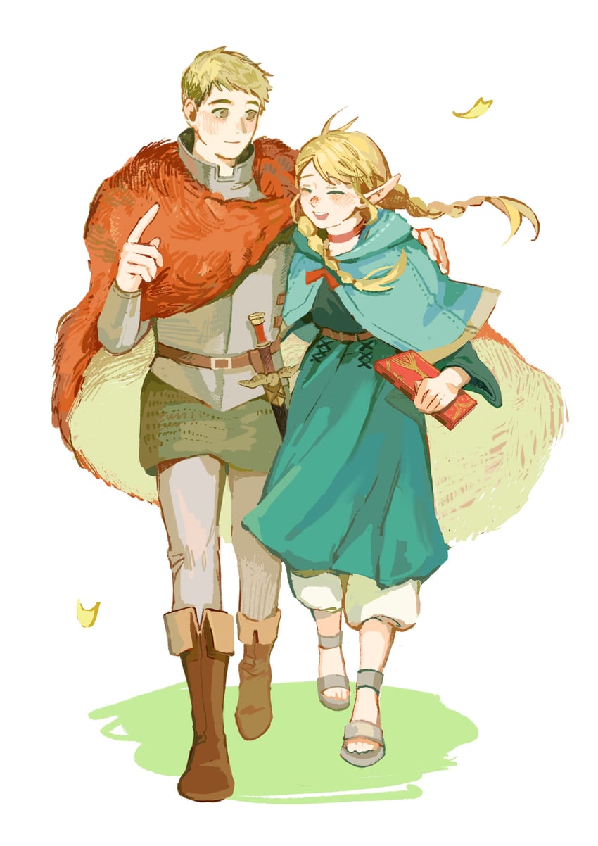 marcille donato and laios touden (dungeon meshi) drawn by chuangtianchuang