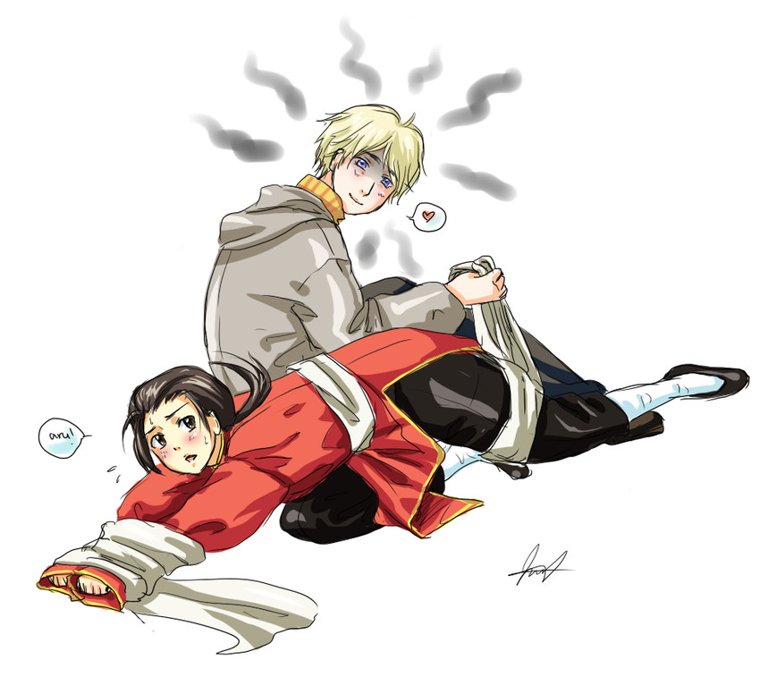 russia and china (axis powers hetalia) drawn by blue-hamu