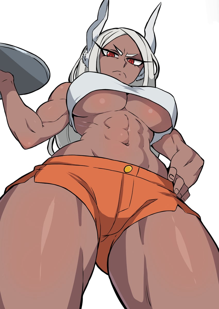 mirko (boku no hero academia and 1 more) drawn by telefka