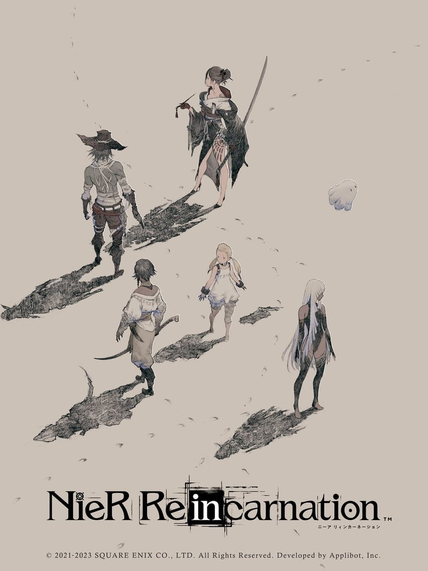 fio, mama, akeha, dimos, yurie, and 1 more (nier and 1 more)