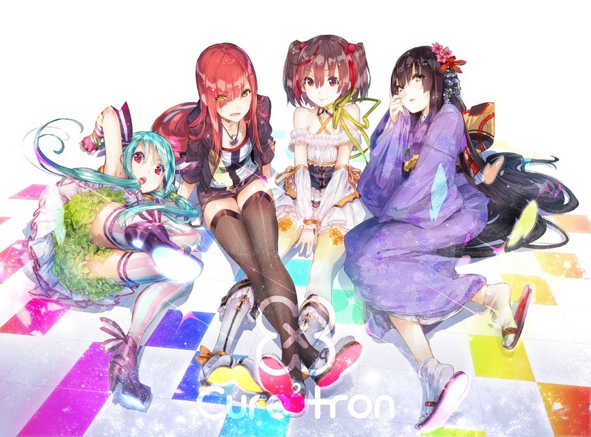miley, mint, shelly, and yukiho (band yarouze!) drawn by yuugen