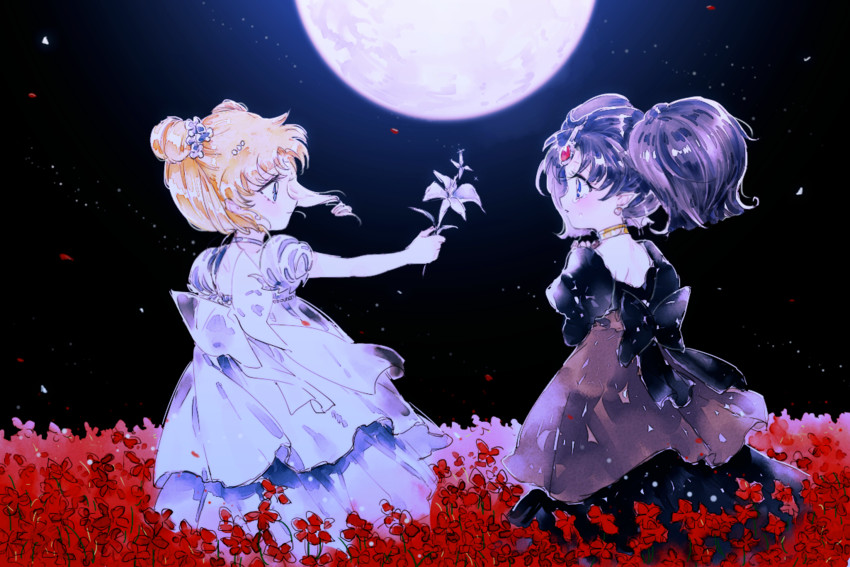 tsukino usagi, princess serenity, and nehelenia (bishoujo senshi sailor moon and 1 more) drawn by ahma