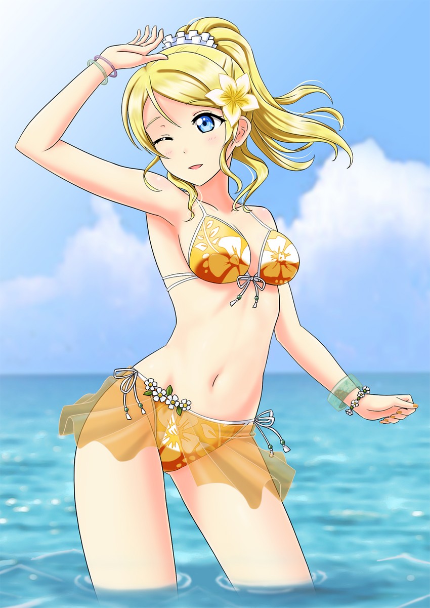 ayase eli (love live! and 1 more) drawn by arjend