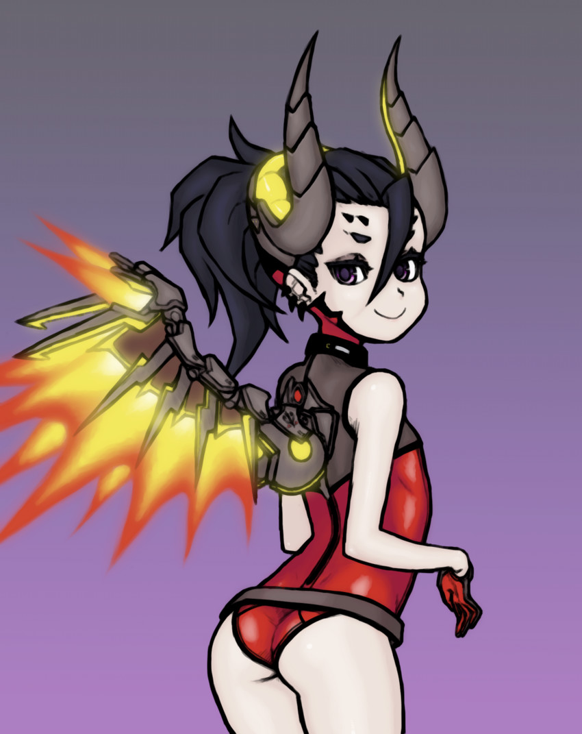 mercy and devil mercy (overwatch and 1 more) drawn by bluesalm0n