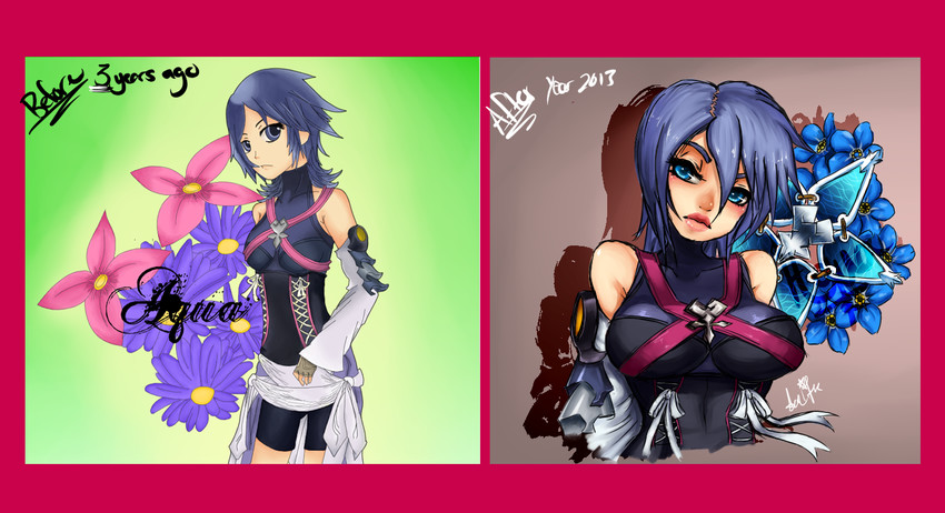 aqua (kingdom hearts and 1 more) drawn by aundre_thompson