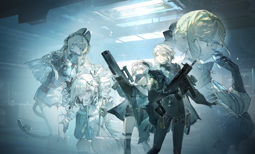 g11, welrod mkii, vector, tmp, mechty, and 4 more (girls' frontline and 1 more) drawn by dalanxia