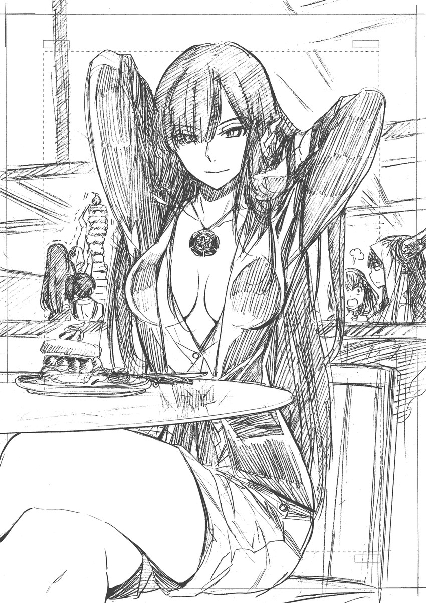 kaga, akagi, kama, oda nobunaga, and sessyoin kiara (kantai collection and 2 more) drawn by kojima_takeshi